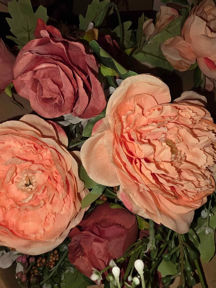 DearHouse 2Pcs Artificial Peony Flower Garland **