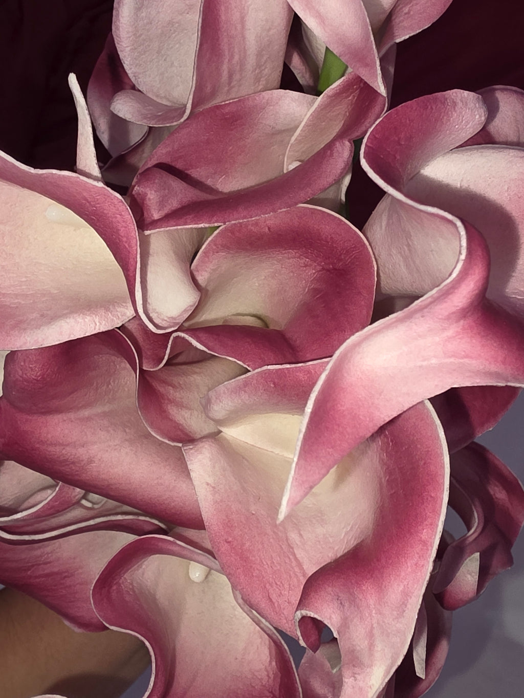 Pink Fake Calla Lily Flowers 24PCS Real Touch Pink Calla Lily Faux Flowers Arrangement for Home*