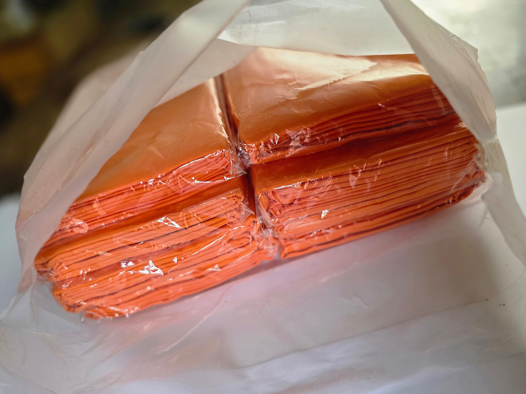 Heneger 8 Pack Orange Tablecloth Rectangle 60 x 102 Inch for 6 Foot Table