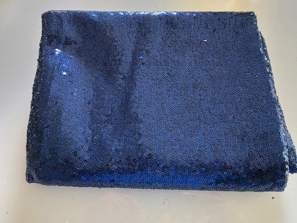 Juya Delight Sequin Rectangle Tablecloth 50" x 80" Navy Blue