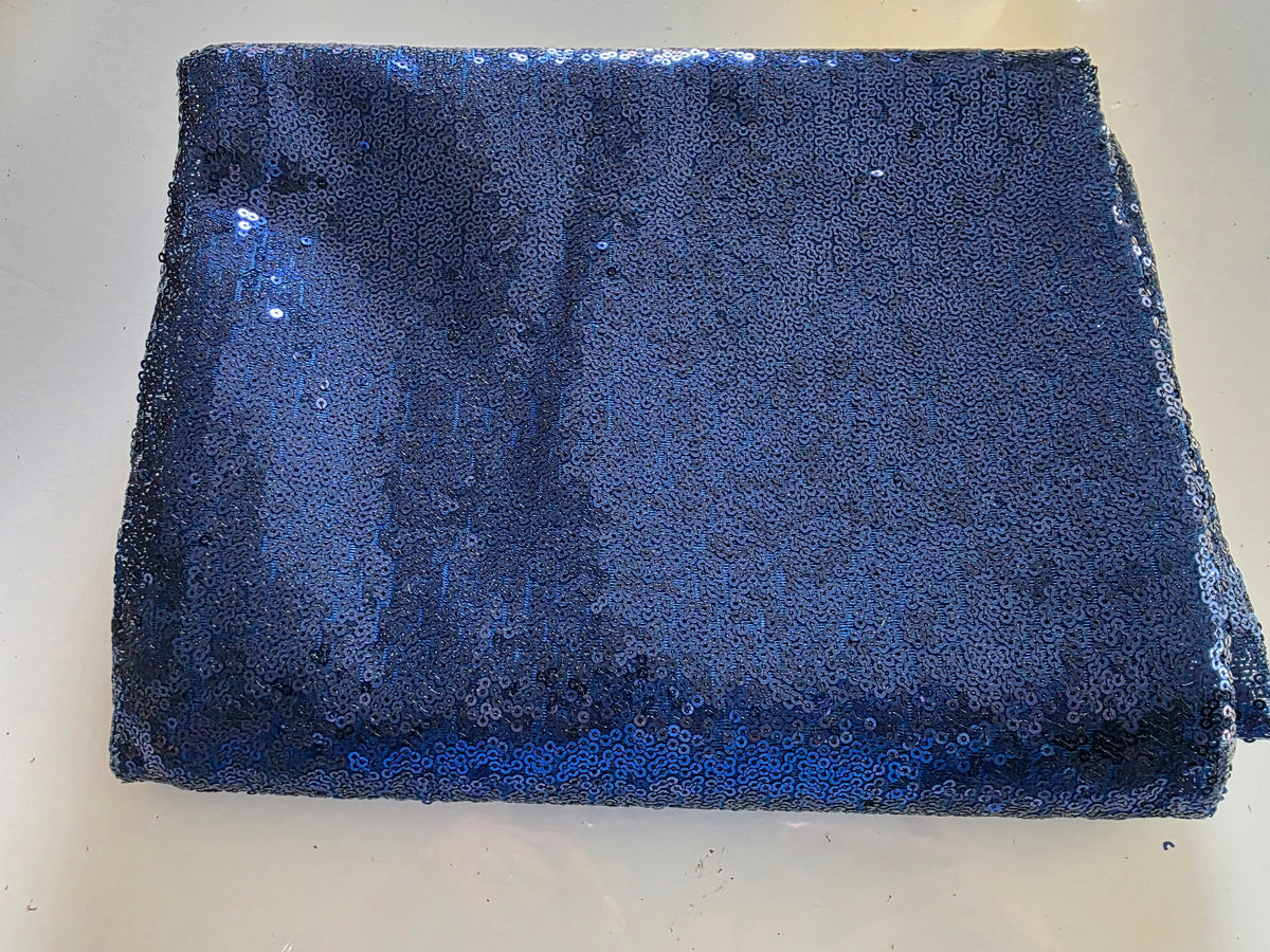 Juya Delight Sequin Rectangle Tablecloth 50" x 80" Navy Blue