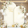 Ivory Arch Cover Set of 2 Spandex 7.2 and 6ft Ivory Arch Backdrop Cover Wedding Arch Stand Covers