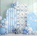 Haull 3 Pcs Arch Backdrop Stand Cover Set (Blue/White)