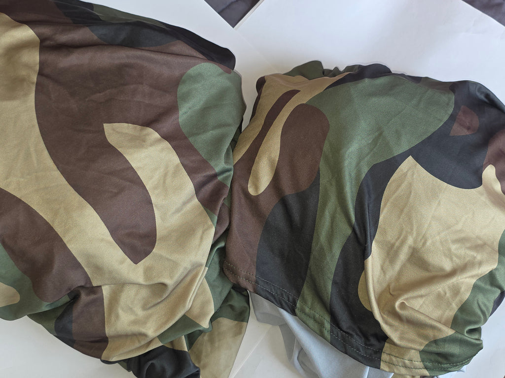 Mindsoft 2 Pack 6ft Rectangular Spandex Tablecloth, Camouflage Table Cloth