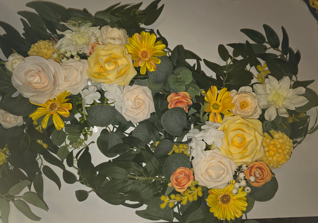 WEIERYUE Artificial Wedding Arch Flowers Kit (2 Pack)