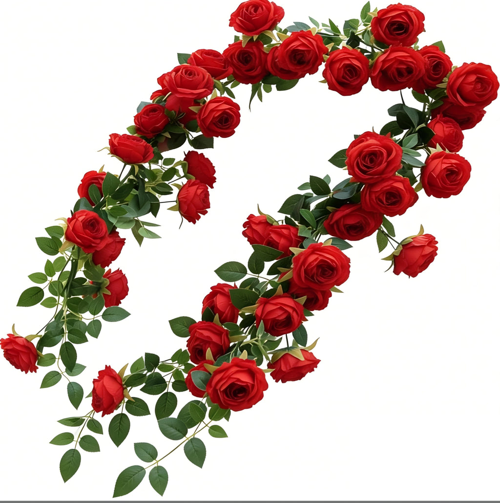 Harbuba 2Pcs(13FT) Artificial Flower Vines Flower Garland