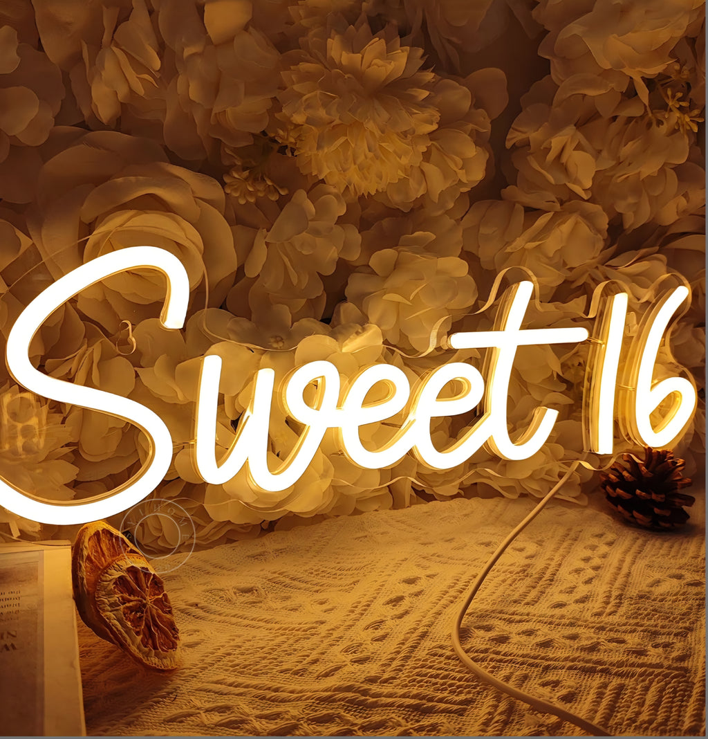 SYLHOME Sweet 16 LED Neon Sign