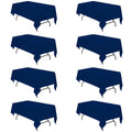 BRILLMAX 8 Pack Navy Blue Tablecloths 60x102 Inch