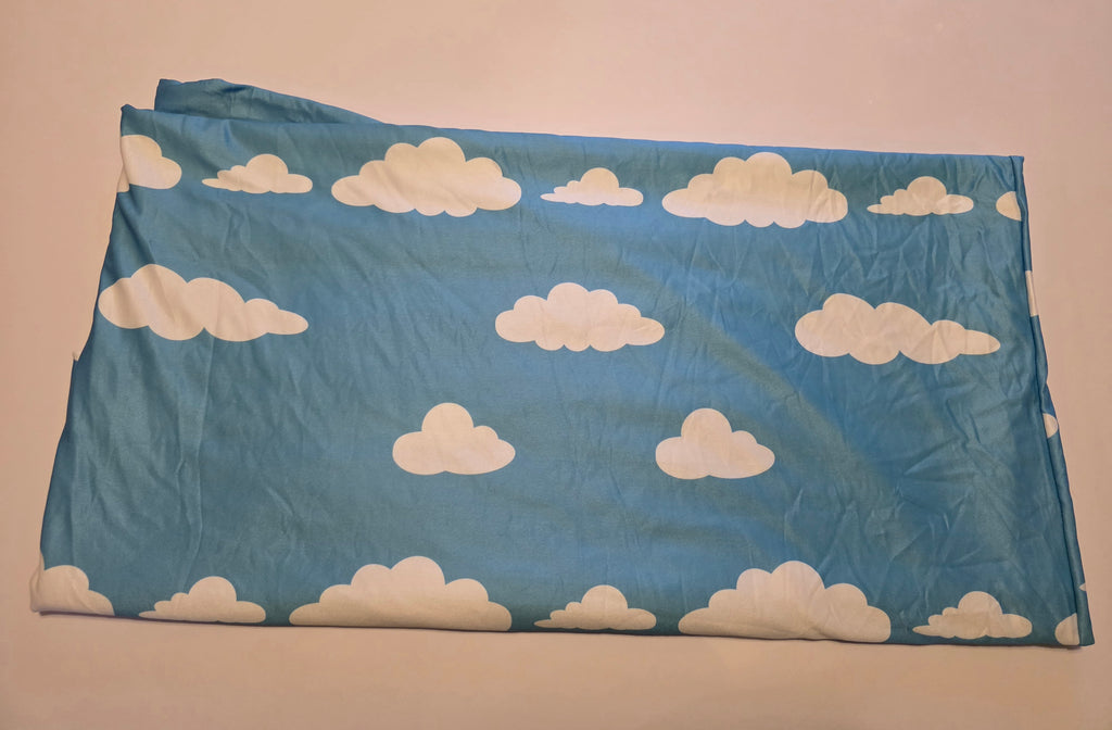 RimCereal Cartoon Arch Backdrop Cover, 7.2 ft Blue Sky & White Clouds