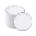 BESTSTAR White Disposable Plastic Plates with Silver Rim