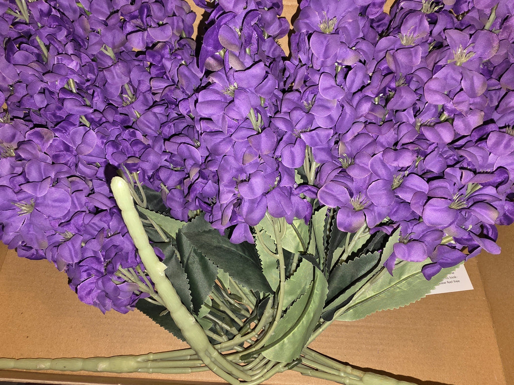 Famtores 3PCS Purple Artificial Delphinium Flowers Faux Snapdragon 21.65” Fake Hyacinth Silk Flowers