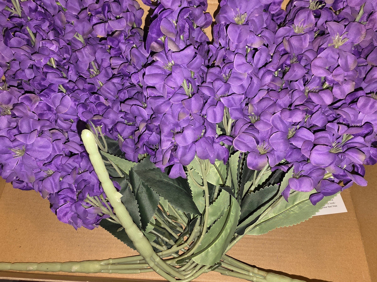 Famtores 3PCS Purple Artificial Delphinium Flowers Faux Snapdragon 21.65” Fake Hyacinth Silk Flowers