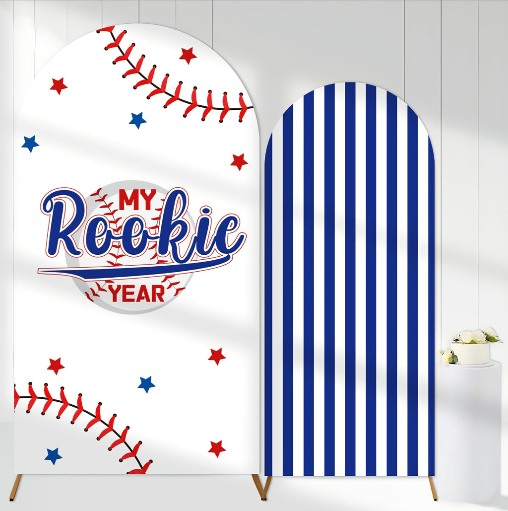 Tarndom Baseball 1st Birthday Arch Backdrop Cover