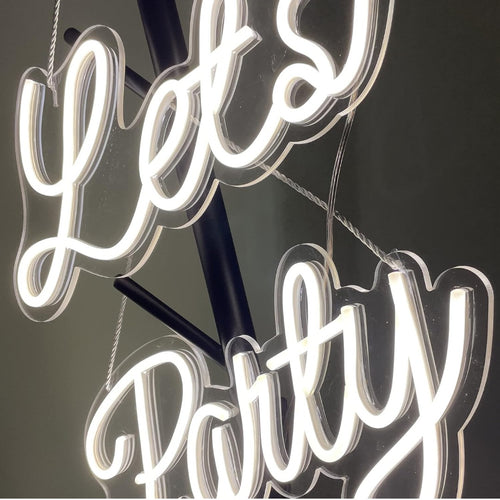 32x8 inch Let's Party Neon Signs Art Wall Lights