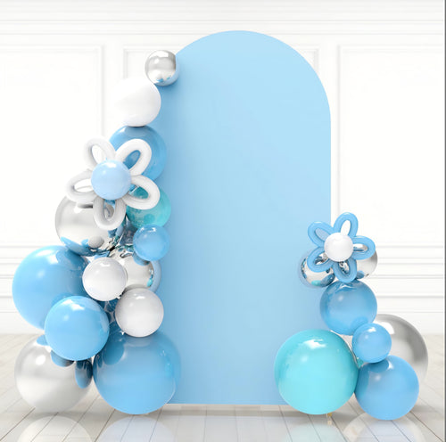 Babenest 7.2Ft Baby Blue Wedding Arch Backdrop Cover