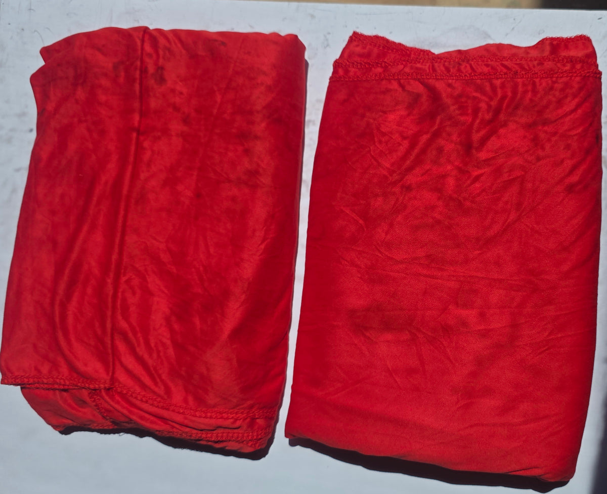 PARTISKY 8x10FT Red Backdrop Curtains (2 Panels)