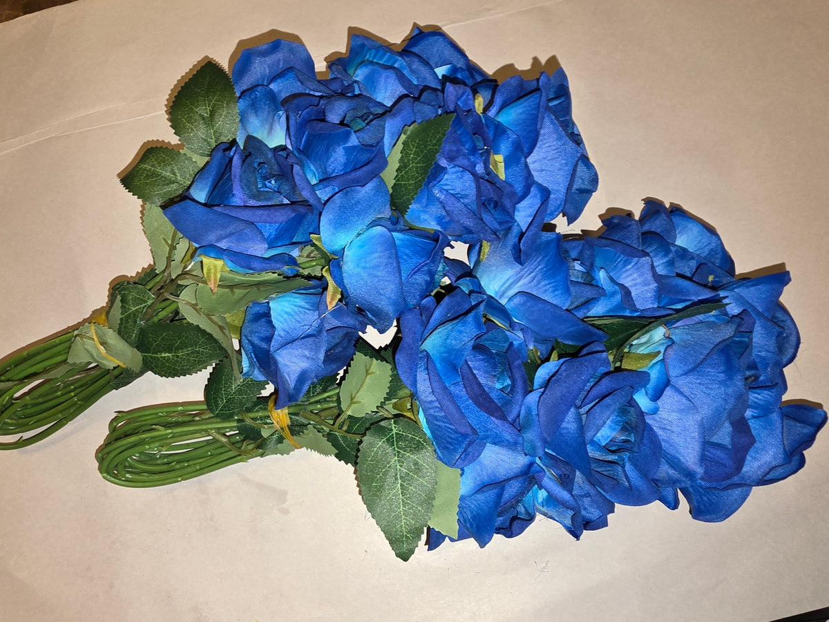 100 PCS Bulk Royal Blue Artificial Flowers