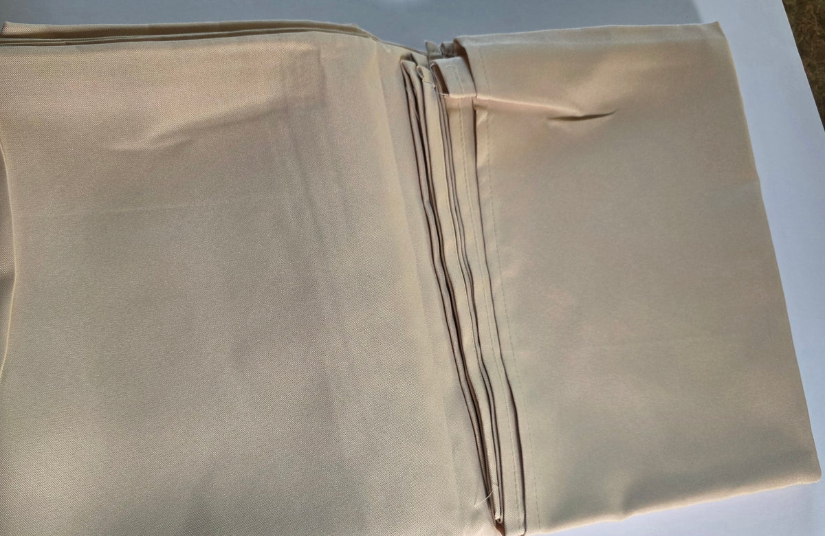BRILLMAX 8 Pack Beige Polyester Tablecloths 60x102 Inch