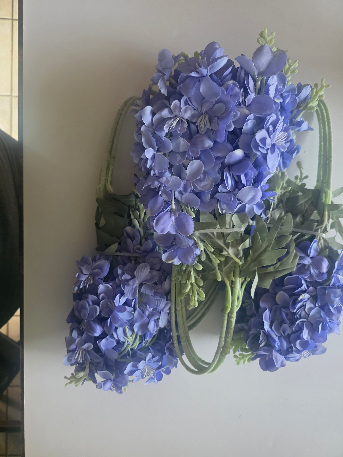 COEWUR 16Pcs Blue Delphinium Artificial Flowers, 33.5'' Silk