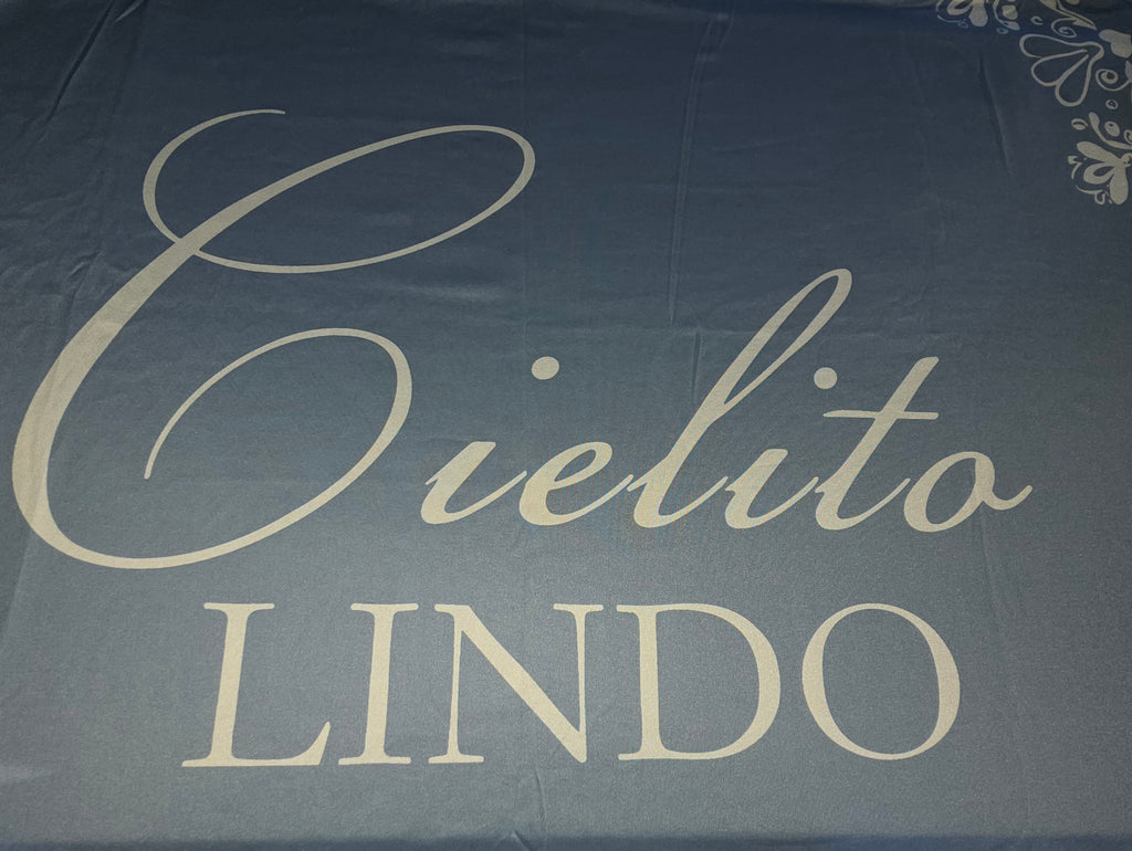 Mindsoft 2 Set Mexican Dusty Blue Fiesta Arch Backdrop Cover 7.2ft 6.6ft Cielito Lindo Arched Baby Shower Covers Stretchy