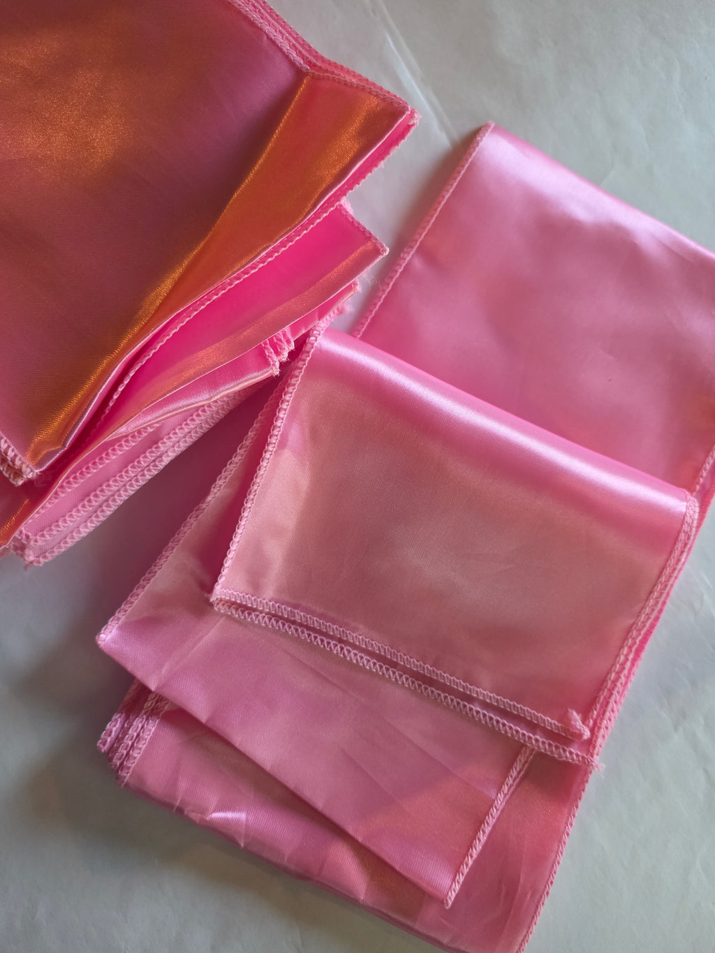 Pack of 50 Satin Pink Chair Sashes for Wedding Chair Bows 7x108 Inch Ribbons Fabric for Banquet Party