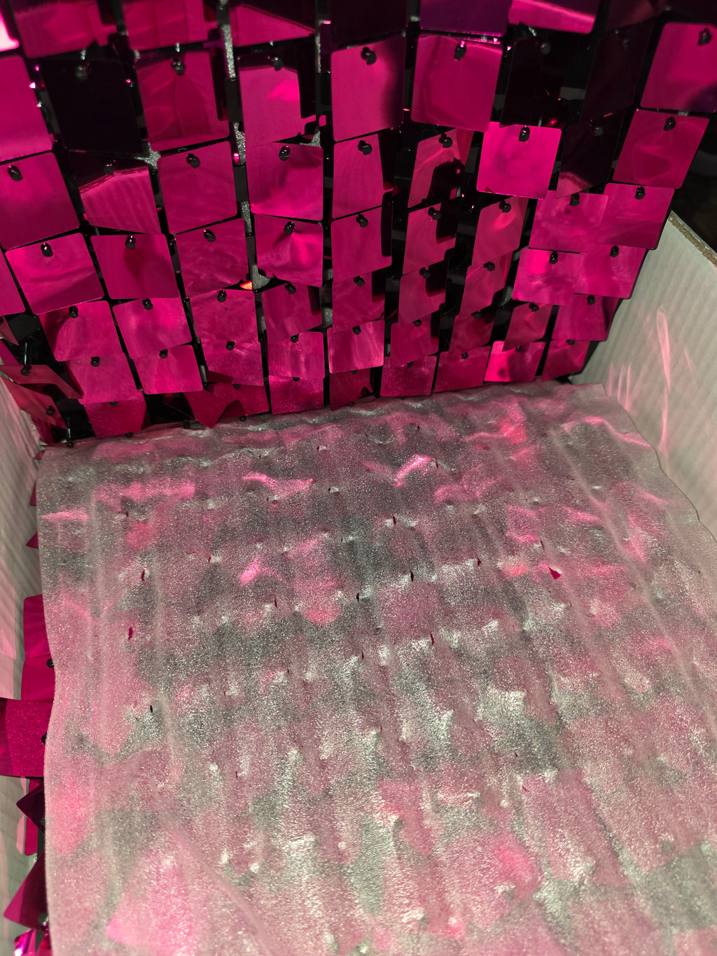 Qcity Hot Pink Shimmer Wall Backdrop