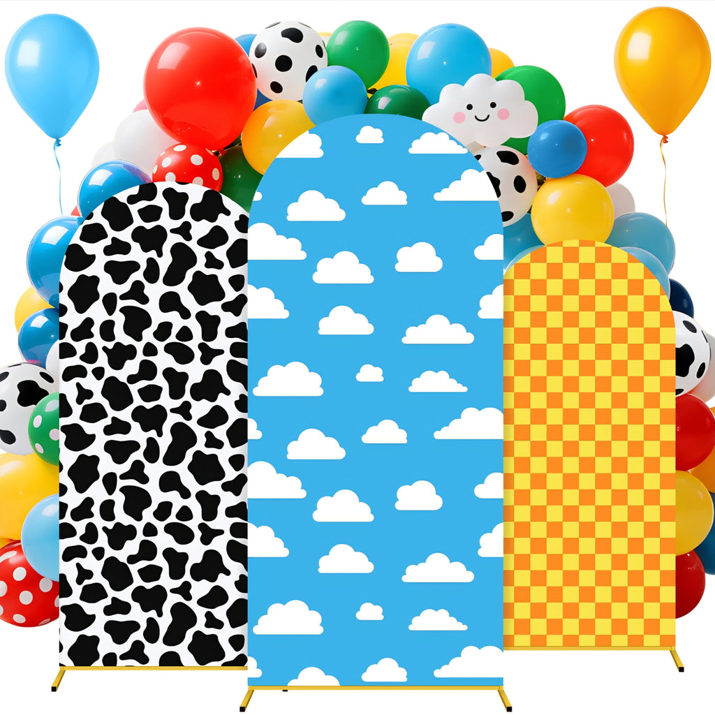 Tingjoo Arch Backdrop Cover - Cartoon Story Theme