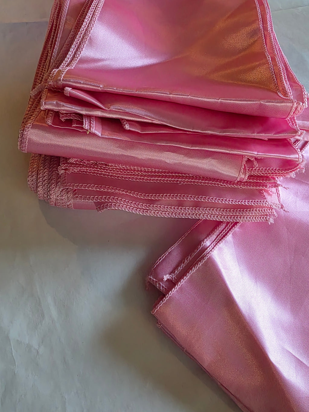 Pack of 50 Satin Pink Chair Sashes for Wedding Chair Bows 7x108 Inch Ribbons Fabric for Banquet Party