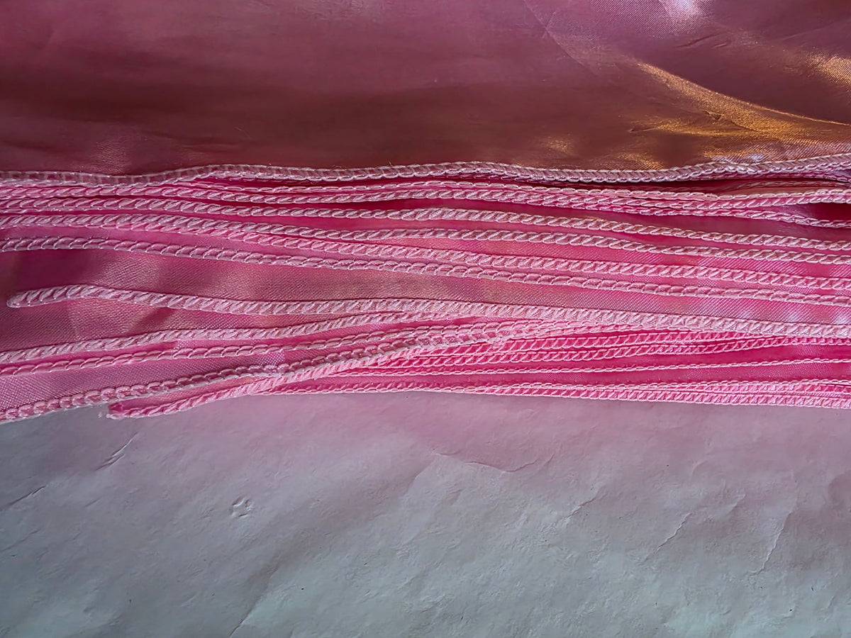 Pack of 50 Satin Pink Chair Sashes for Wedding Chair Bows 7x108 Inch Ribbons Fabric for Banquet Party