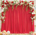 PARTISKY 8x10FT Red Backdrop Curtains (2 Panels)
