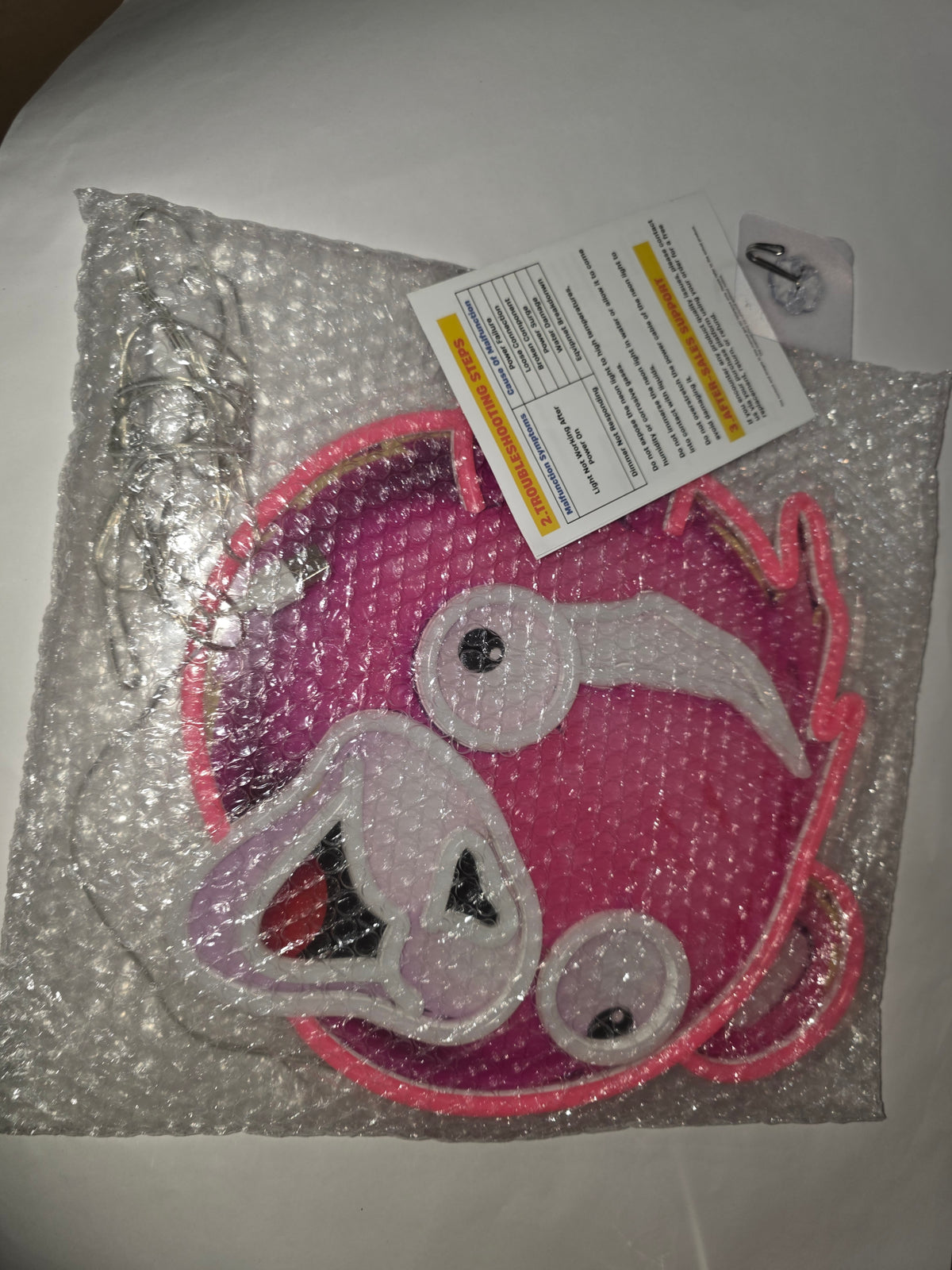 Fortnite Cuddle Team Leader Neon Sign, Official Licensed Pink Bear LED Light