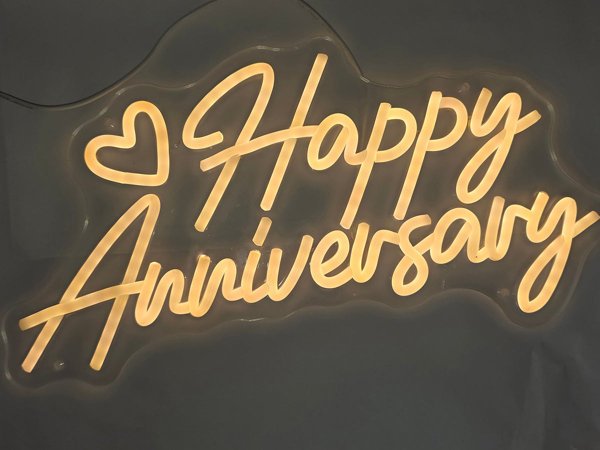 SYLHOME Happy Anniversary Led Neon Light Sign