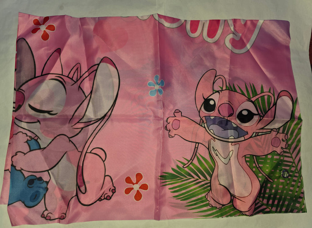 Pink Stitch Birthday Party Backdrop 5x3 Cute Pink Stitch Happy Birthday Background Photograph