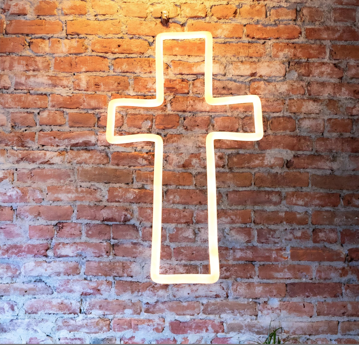 Anrookie Neon Cross Sign for Wall Decor, USB Powered LED Cross Neon Light with Dimmable Feature for Bedroom, Wall, Christening, Christmas, Kids Birthday Party Decor