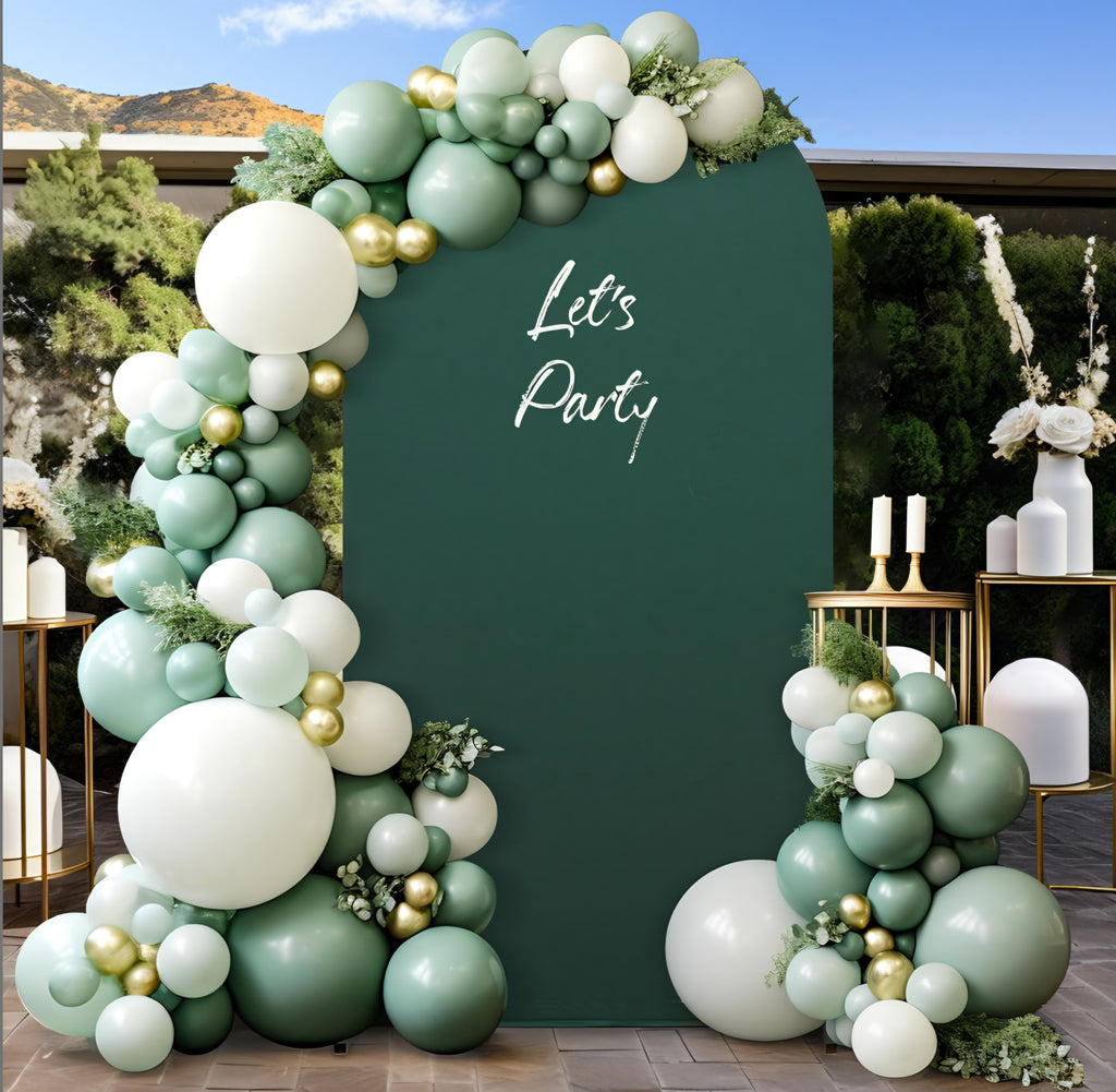 Party Talk 7.2ft Dark Green Arch Backdrop Cover