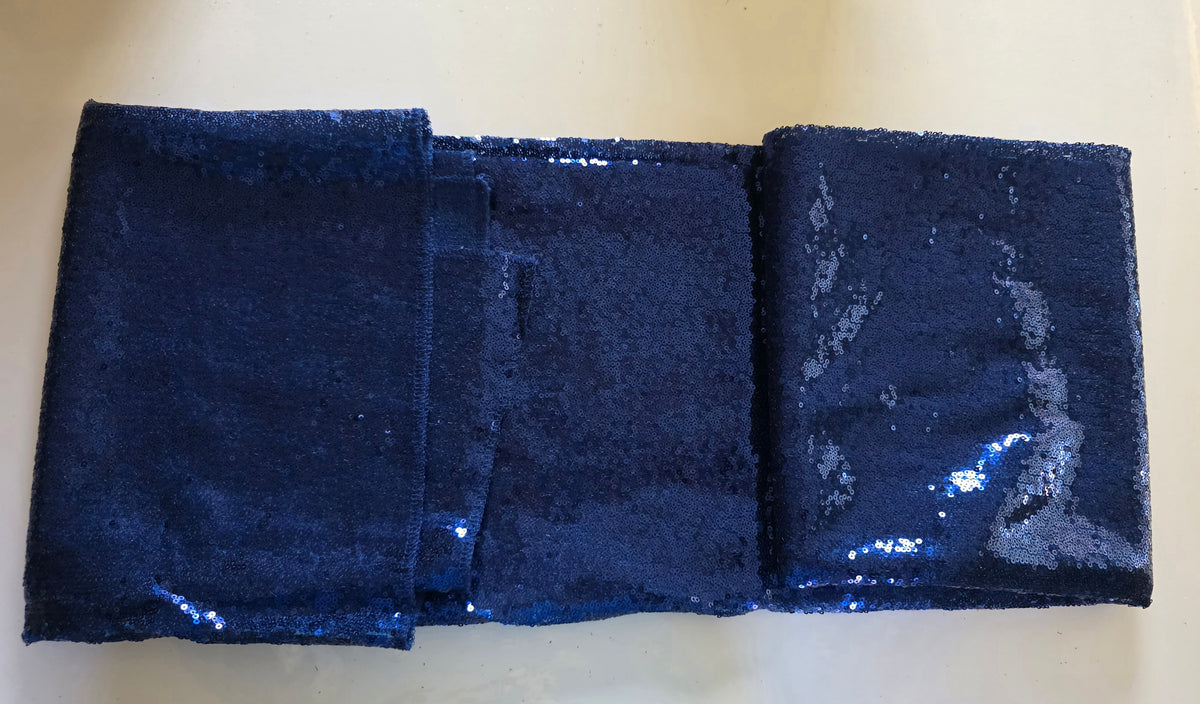 Juya Delight Sequin Rectangle Tablecloth 50" x 80" Navy Blue
