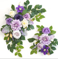 Piklado Wedding Decor Pack of 2 Welcome Sign Flower Backdrop Garland for Ceremony Reception Wall *