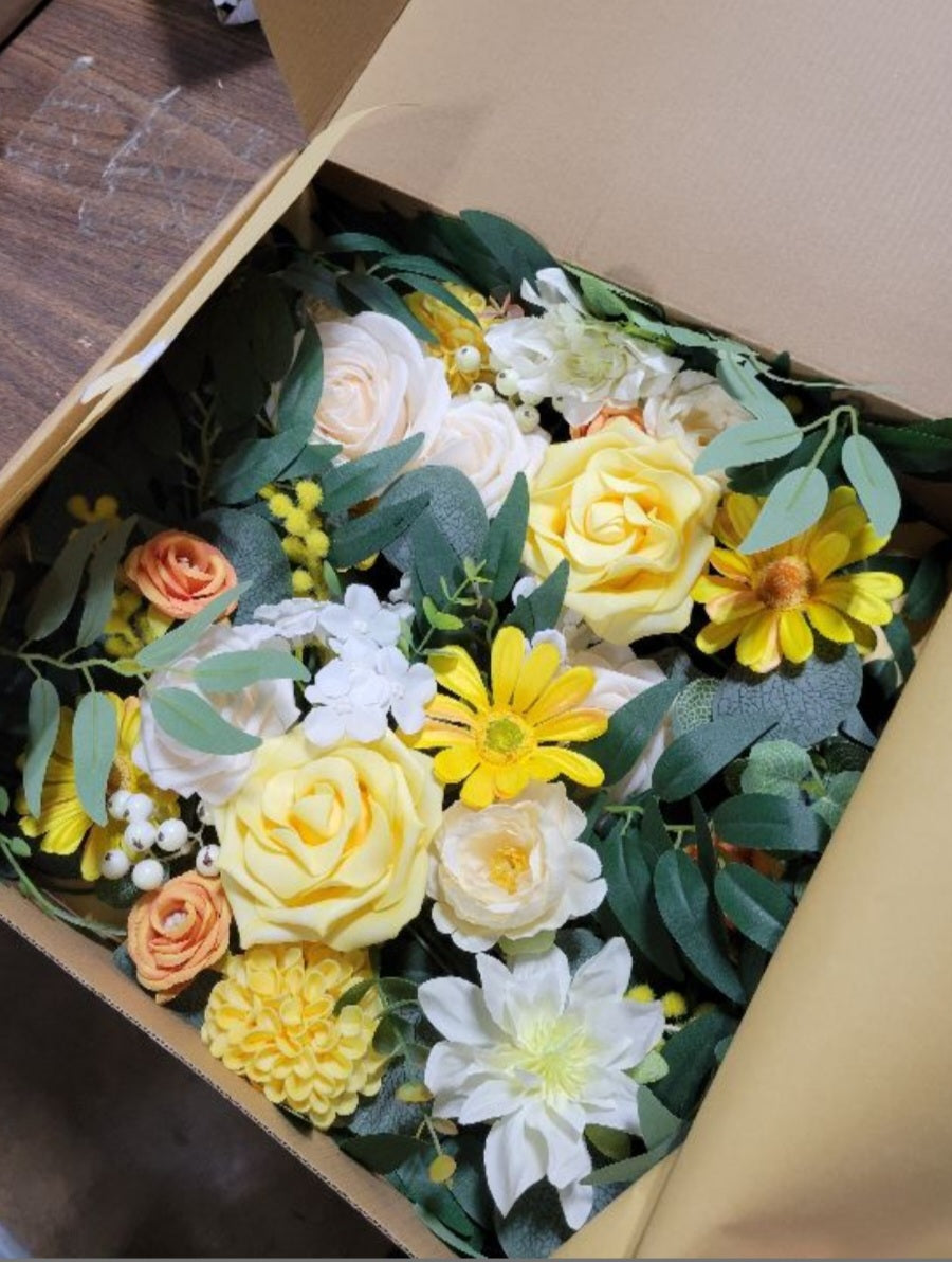 WEIERYUE Artificial Wedding Arch Flowers Kit (2 Pack)