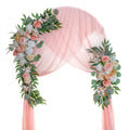 Lisuun Artificial Wedding Arch Flowers with Chiffon Runner, Pack of 3 *
