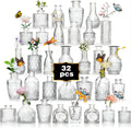 Anquephd Glass Bud Vase Set of 32PCS Wedding Centerpieces for Tables