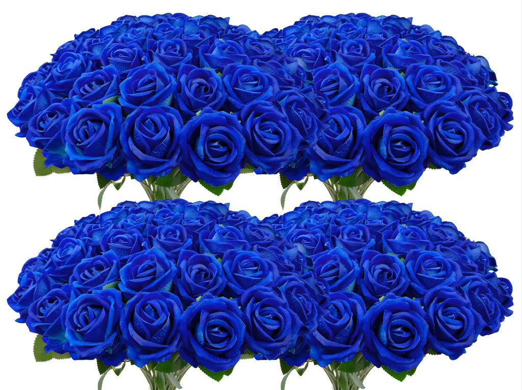 100 PCS Bulk Royal Blue Artificial Flowers