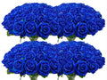 100 PCS Bulk Royal Blue Artificial Flowers