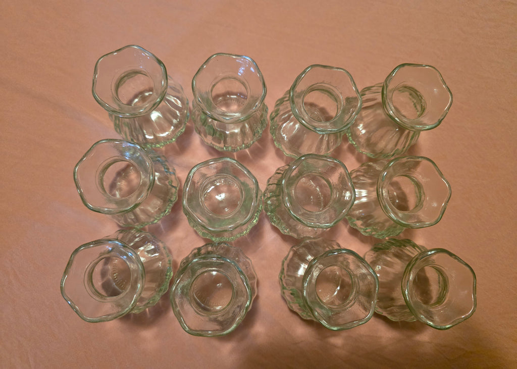 Ninehaoou 12-Piece 3.5-Inch Clear Glass Bud Vases