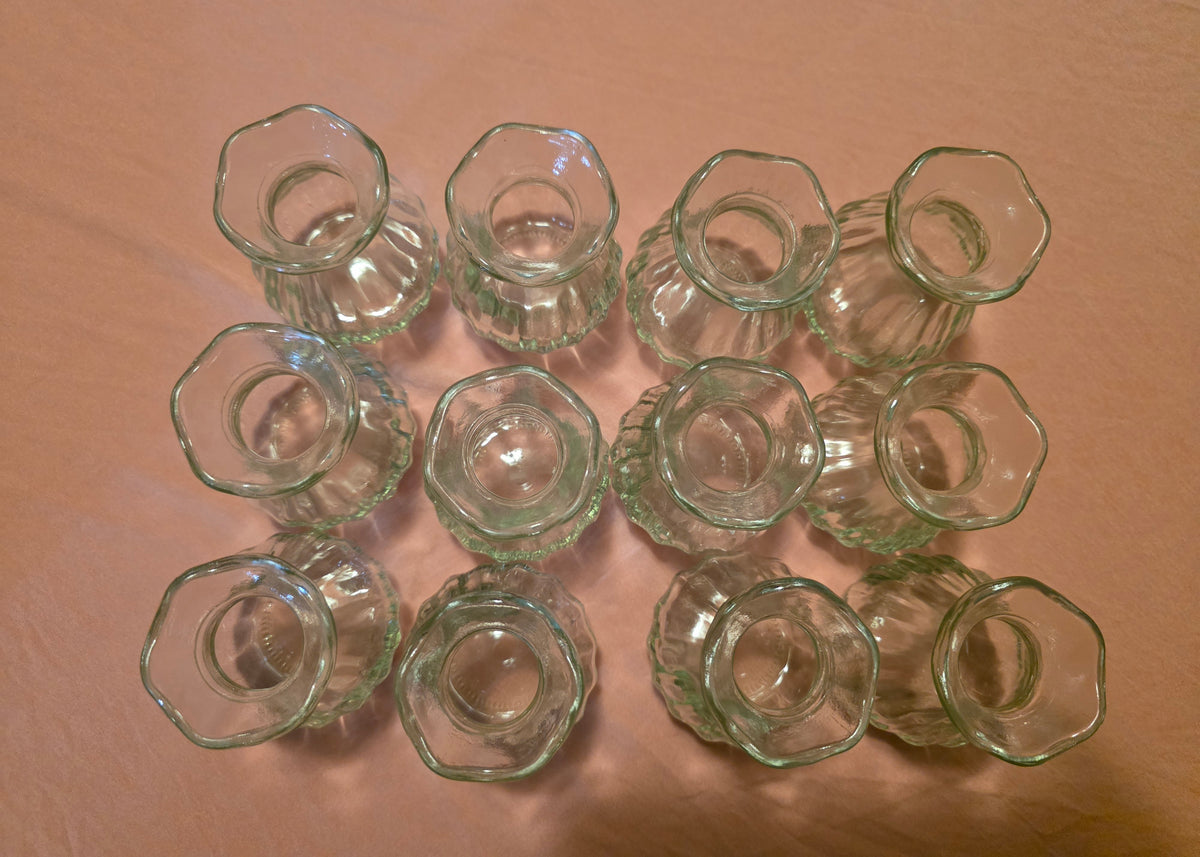 Ninehaoou 12-Piece 3.5-Inch Clear Glass Bud Vases