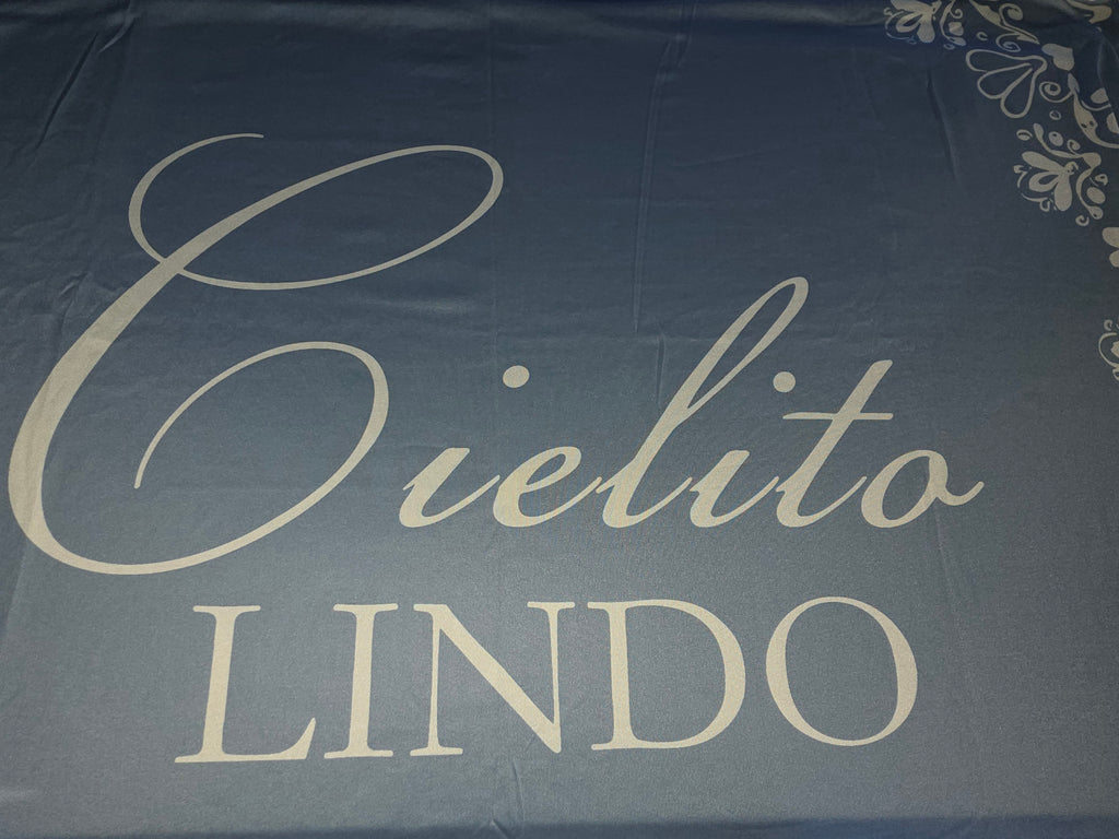 Mindsoft 2 Set Mexican Dusty Blue Fiesta Arch Backdrop Cover 7.2ft 6.6ft Cielito Lindo Arched Baby Shower Covers Stretchy