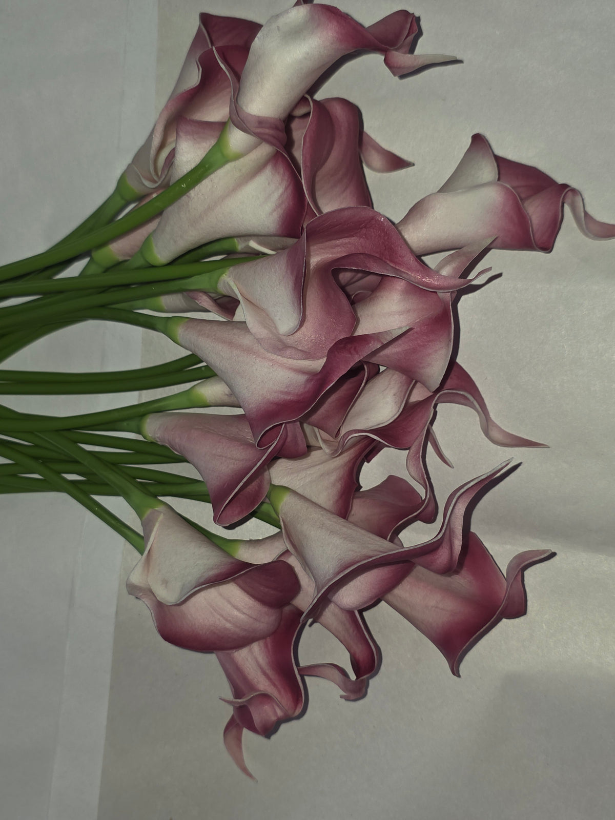 Pink Fake Calla Lily Flowers 24PCS Real Touch Pink Calla Lily Faux Flowers Arrangement for Home*