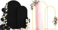 Wokceer Wedding Arch Backdrop Stand and Cover Set of 2 Metal Arch Stand with Arch Cover Black 7.2FT, 6FT for Birthday Party Wedding Ceremony Bridal Baby Shower Event Decor