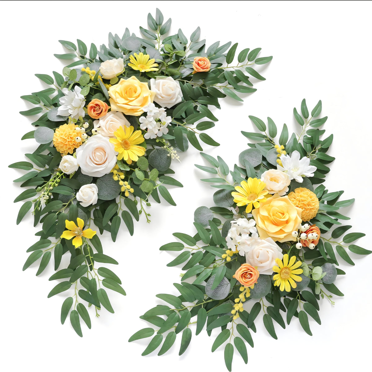 WEIERYUE Artificial Wedding Arch Flowers Kit (2 Pack)