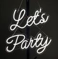 32x8 inch Let's Party Neon Signs Art Wall Lights