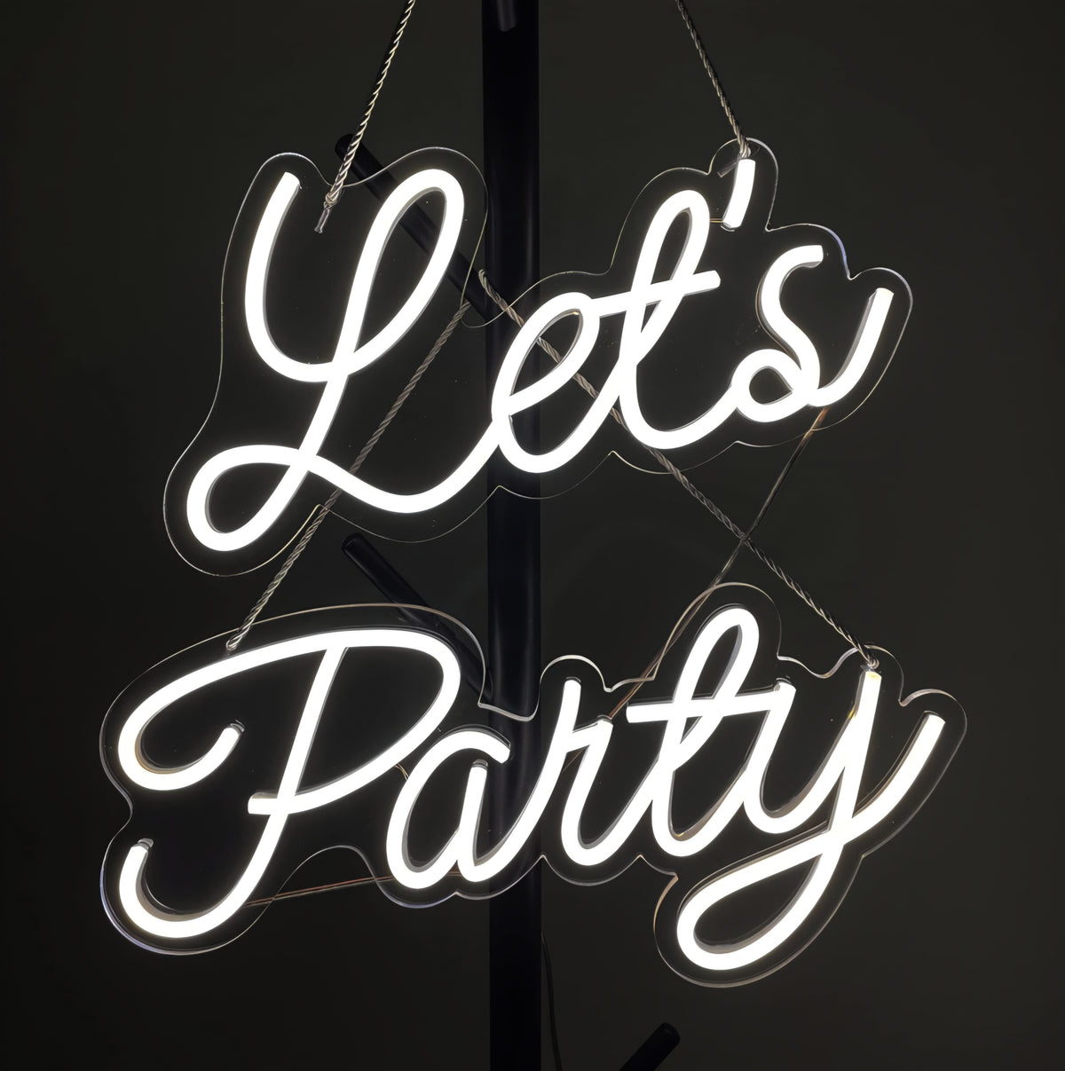 32x8 inch Let's Party Neon Signs Art Wall Lights